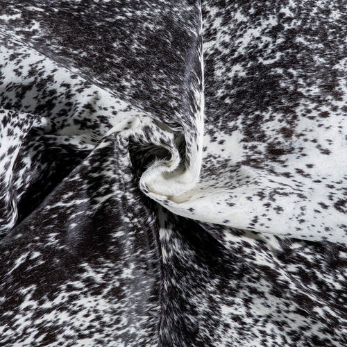 Brazilian Black Salt and Pepper Cowhide Rug Size 6'6" L x 5'9" W 7098