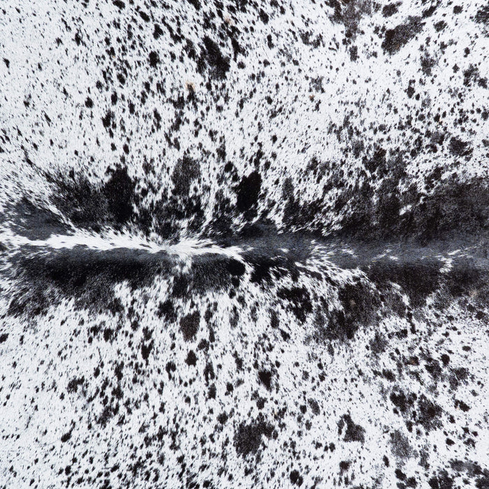 Brazilian Black Salt and Pepper Cowhide Rug Size 6'7" L x 5'7" W 7099