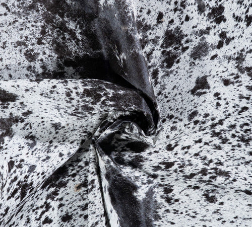 Brazilian Black Salt and Pepper Cowhide Rug Size 6'7" L x 5'7" W 7099