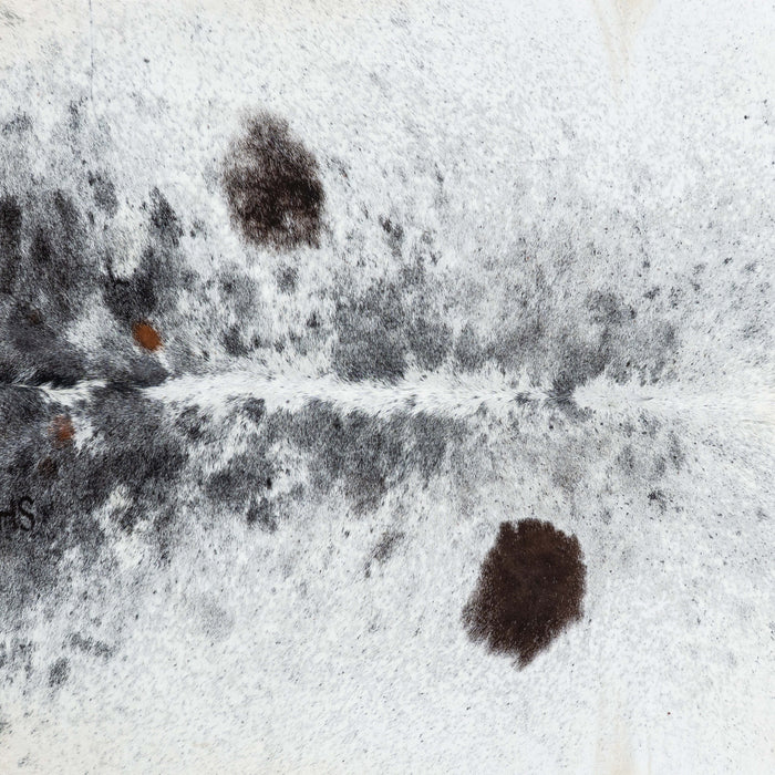 Brazilian Black Salt and Pepper Cowhide Rug Size 7'11" L x 6'2" W 7106