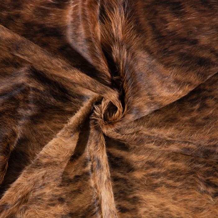 Brazilian Brindle Cowhide Rug Size 8'1" L x 6'11" W 7109