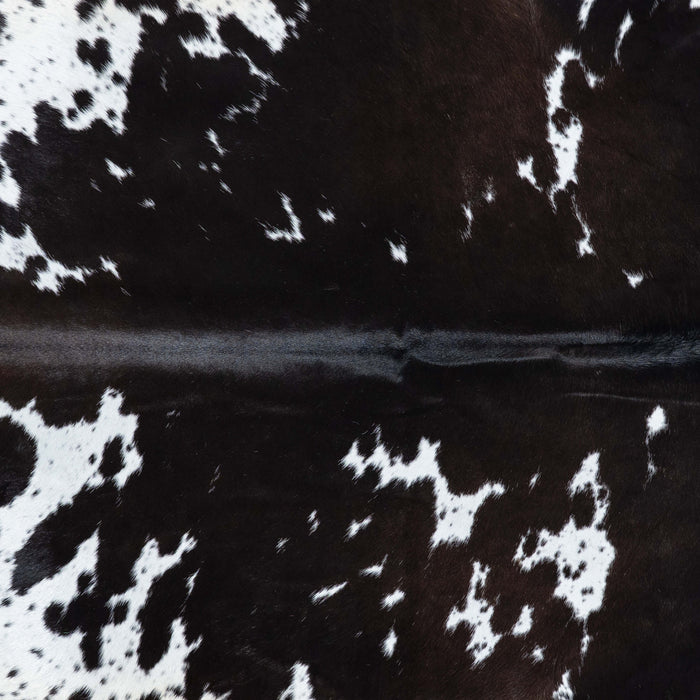 Brazilian Chocolate and White Cowhide Rug Size 7'9" L x 6'7" W 7119