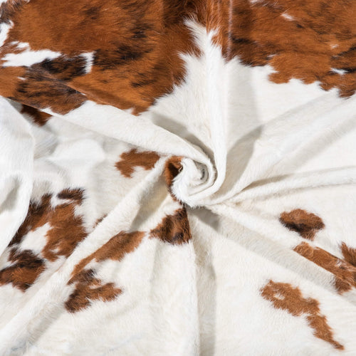 Brazilian White Tricolor Cowhide Rug Size 7'5" L x 6'4" W 7120