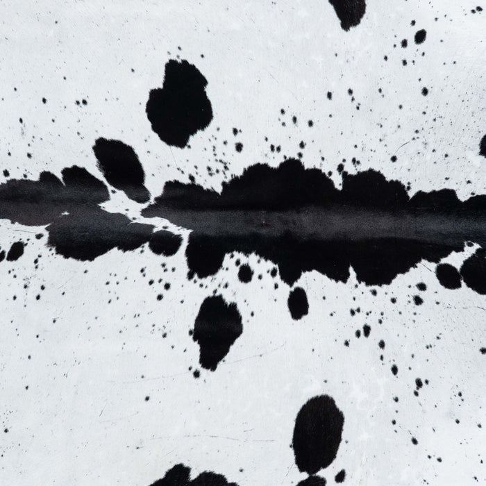Brazilian Black Salt and Pepper Cowhide Rug Size 7'8" L x 7'1" W 7147