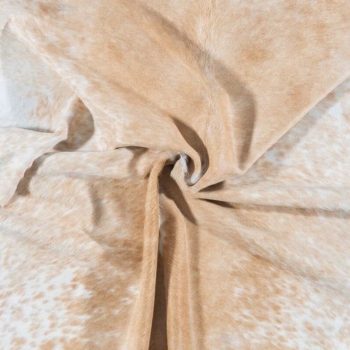 Brazilian Palomino and White Cowhide Rug Size 7'1" L x 6'8" W 7165