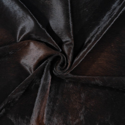 Brazilian Chocolate and White Cowhide Rug Size 7'1" L x 6'5" W 7167