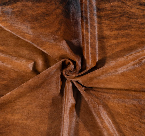Brazilian Brindle Cowhide Rug Size 7'7" L x 7'1" W 7179