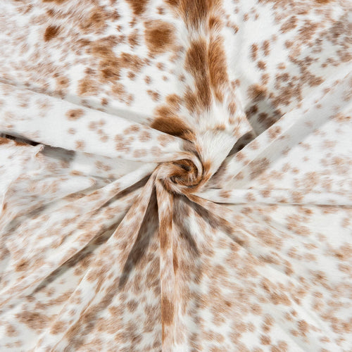 Brazilian Palomino and White Cowhide Rug Size 8'2" L x 7'7" W 7221