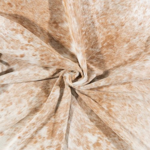 Brazilian Palomino and White Cowhide Rug Size 7'11" L x 7'0" W 7225