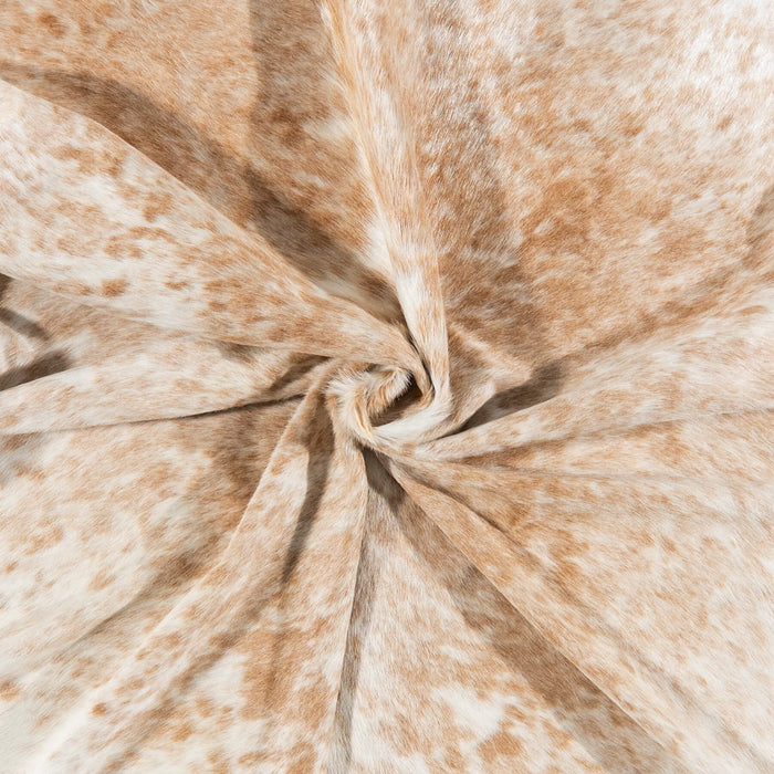 Brazilian Palomino and White Cowhide Rug Size 7'11" L x 7'0" W 7225