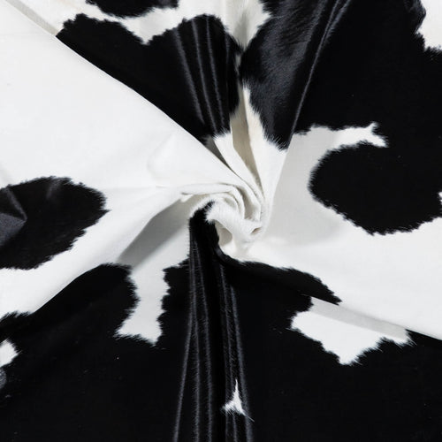Brazilian Black and White Cowhide Rug Size 6'2" L x 5'5" W 7252
