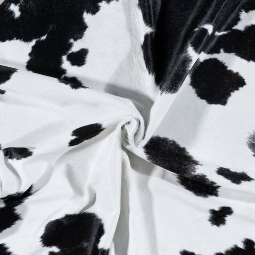 Brazilian Black and White Cowhide Rug Size 6'7" L x 5'5" W 7258