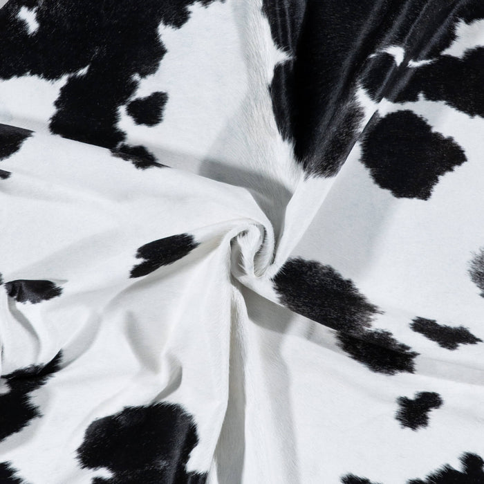 Brazilian Black and White Cowhide Rug Size 6'7" L x 5'5" W 7258
