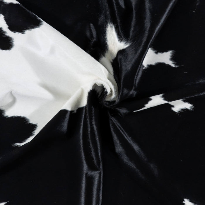 Brazilian Black and White Cowhide Rug Size 6'10" L x 5'8" W 7259