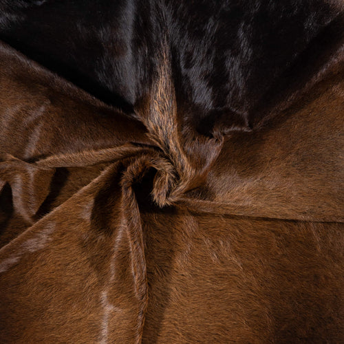 Brazilian Mahogany Cowhide Rug Size 7'6" L x 6'9" W 7266