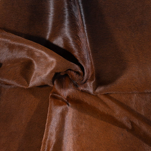 Brazilian Mahogany Cowhide Rug Size 7'10" L x 6'9" W 7267