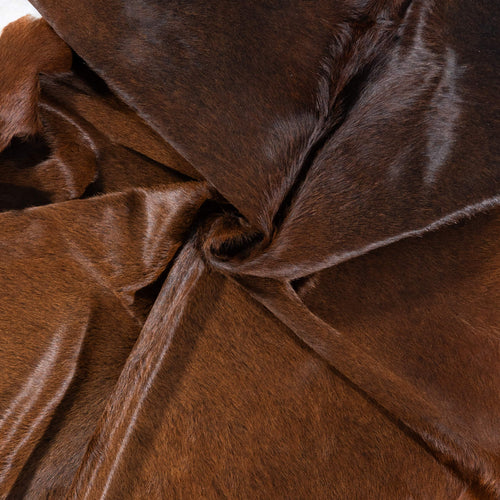 Brazilian Mahogany Cowhide Rug Size 7'9" L x 6'8" W 7275