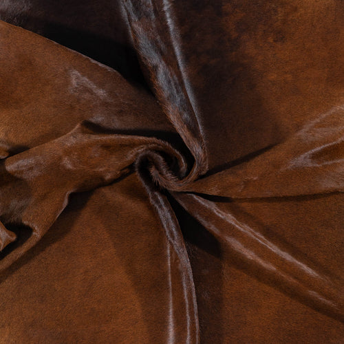 Brazilian Mahogany Cowhide Rug Size 7'9" L x 7'3" W 7283