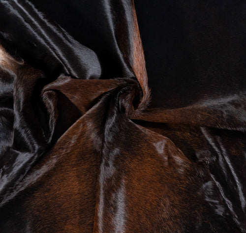 Brazilian Mahogany Cowhide Rug Size 7'9" L x 6'8" W 7288