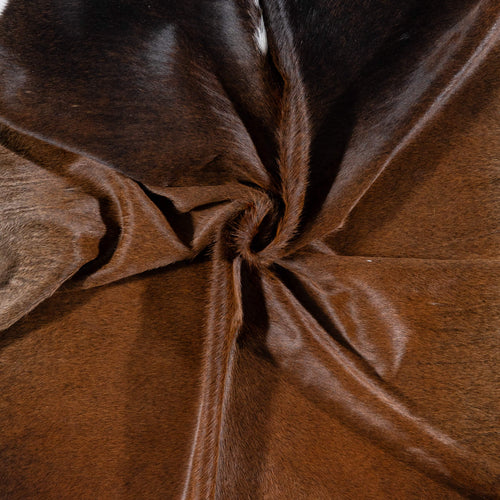 Brazilian Mahogany Cowhide Rug Size 7'0" L x 7'2" W 7293