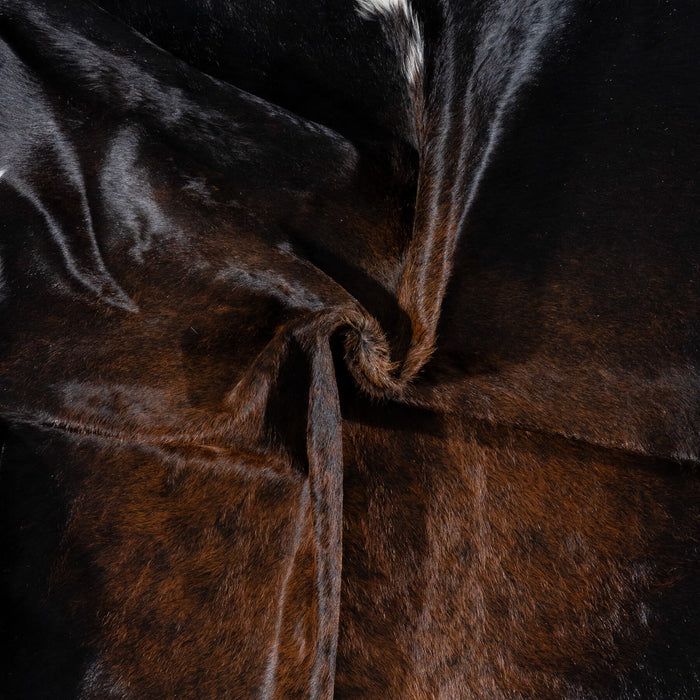 Brazilian Mahogany Cowhide Rug Size 7'2" L x 6'6" W 7295