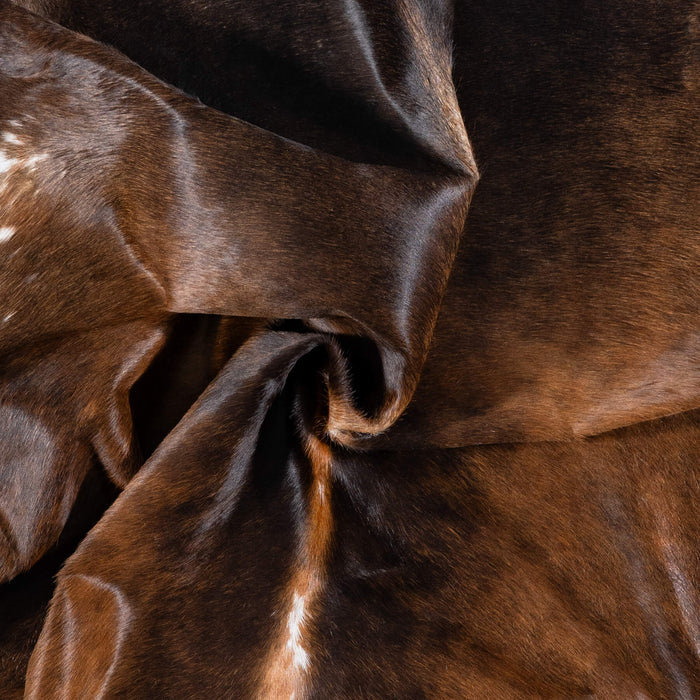 Brazilian Mahogany Cowhide Rug Size 7'2" L x 6'4" W 7296