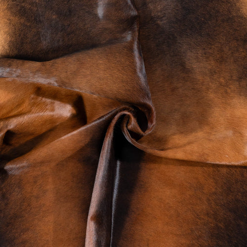 Brazilian Mahogany Cowhide Rug Size 7'4" L x 6'4" W 7297