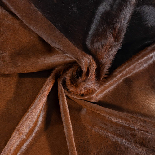 Brazilian Mahogany Cowhide Rug Size 6'8" L x 6'2" W 7300