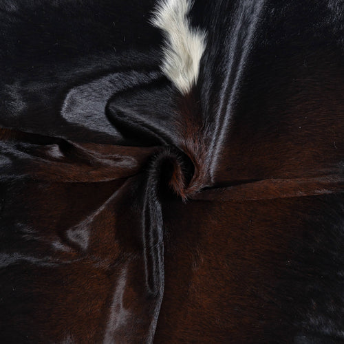 Brazilian Mahogany Cowhide Rug Size 6'11" L x 6'1" W 7308