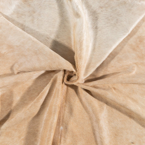 Brazilian Beige Cowhide Rug Size 7'2" L x 6'3" W 7313