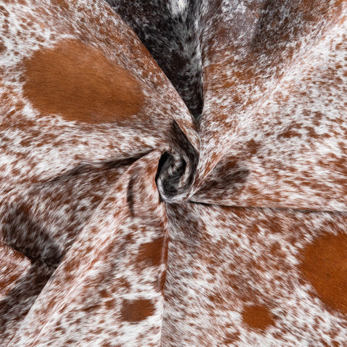 Brazilian Brown Salt and Pepper Cowhide Rug Size 5'11" L x 5'5" W 7392