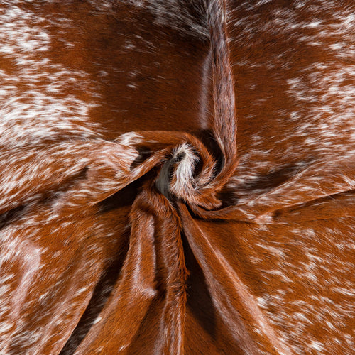 Brazilian Brown Salt and Pepper Cowhide Rug Size 7'5" L x 6'4" W 7398