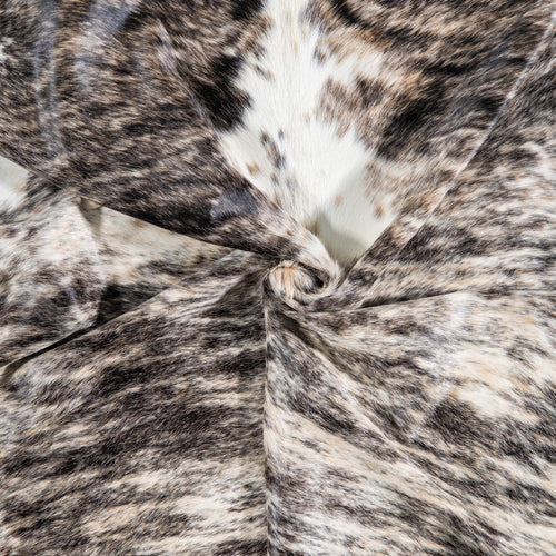 Brazilian Brindle White Belly and Backbone Cowhide Rug Size 8'0" L x 7'0" W 7406