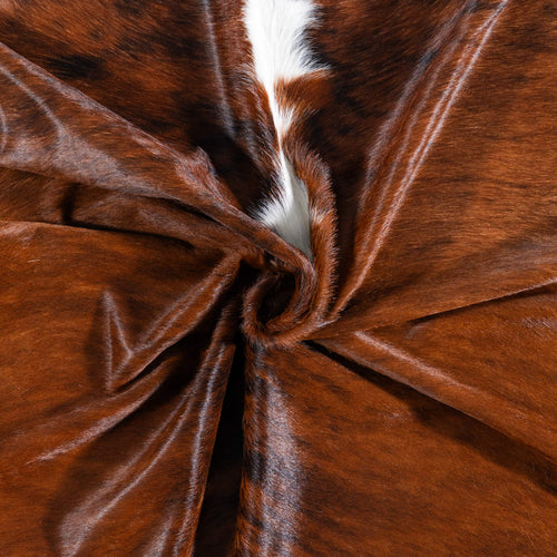 Brazilian Brindle White Belly and Backbone Cowhide Rug Size 7'5" L x 6'0" W 7420