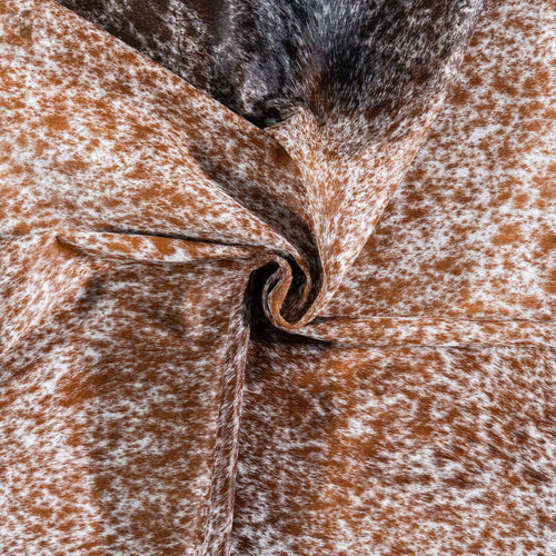 Brazilian Brown Salt and Pepper Cowhide Rug Size 7'3" L x 6'4" W 7424