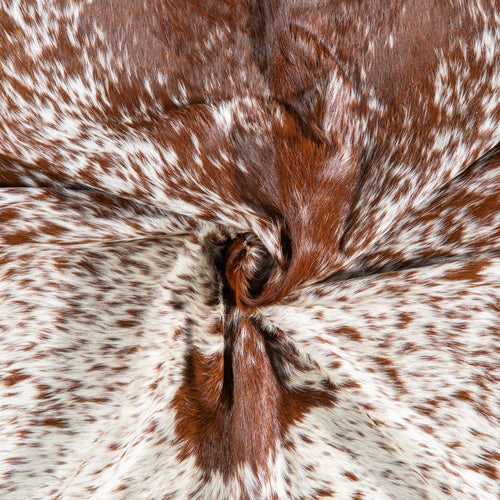 Brazilian Brown Salt and Pepper Cowhide Rug Size 7'4" L x 6'2" W 7426