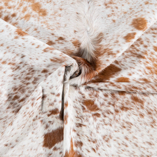 Brazilian Brown Salt and Pepper Cowhide Rug Size 6'11" L x 5'11" W 7433