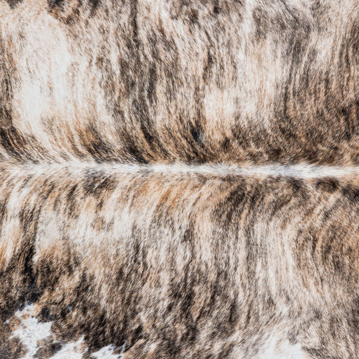 Brazilian Light Grey Brindle Cowhide Rug Size 7'1" L x 6'5" W 7435