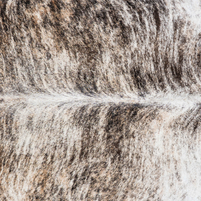 Brazilian Light Grey Brindle Cowhide Rug Size 7'2" L x 6'4" W 7436