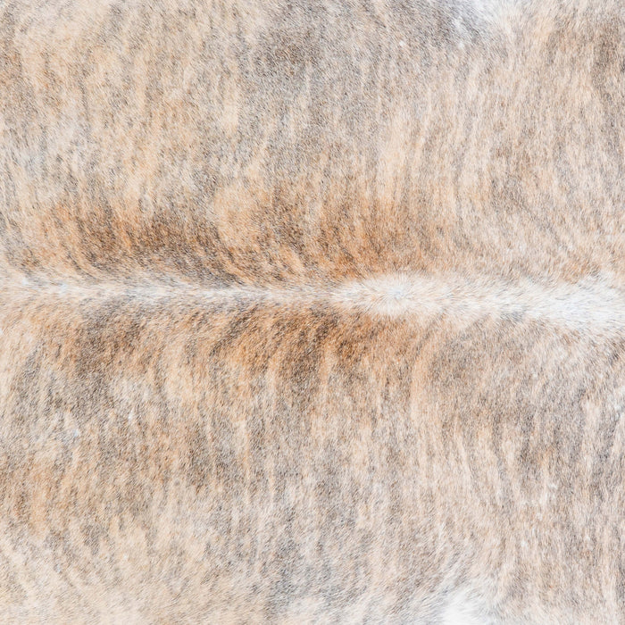 Brazilian Light Grey Brindle Cowhide Rug Size 6'6" L x 5'6" W 7439