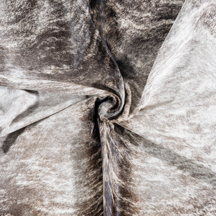 Brazilian Light Grey Brindle Cowhide Rug Size 7'11" L x 7'4" W 7441