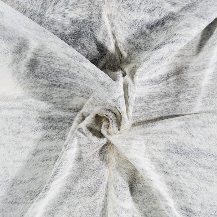 Brazilian Light Grey Brindle Cowhide Rug Size 7'8" L x 6'10" W 7442