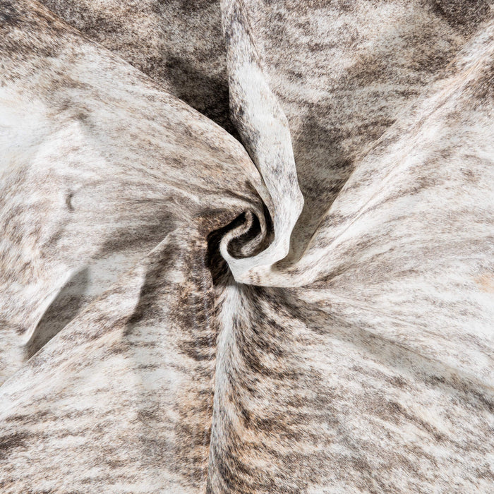 Brazilian Light Grey Brindle Cowhide Rug Size 7'2" L x 6'2" W 7445