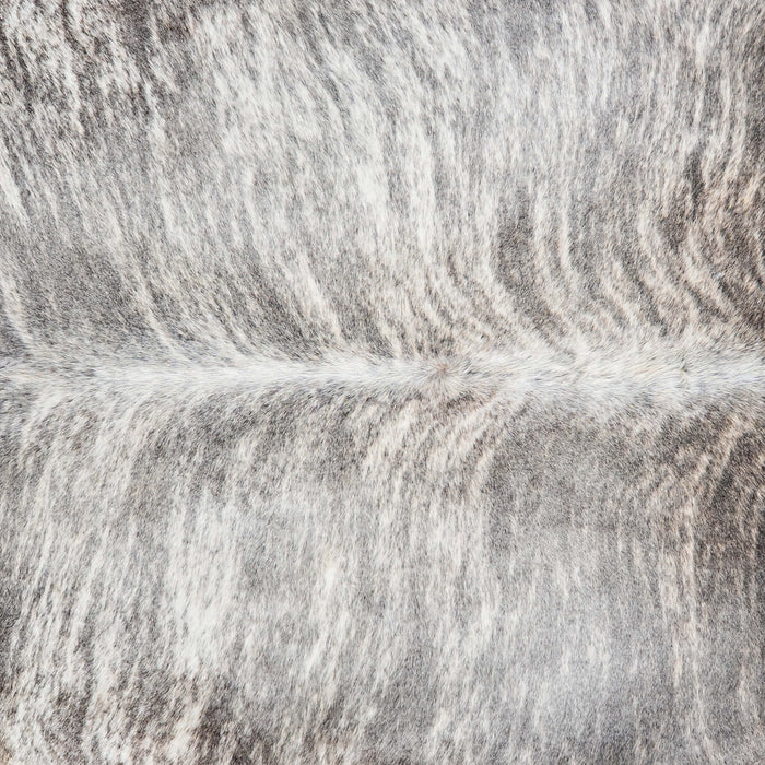 Brazilian Light Grey Brindle Cowhide Rug Size 7'6" L x 7'0" W 7447