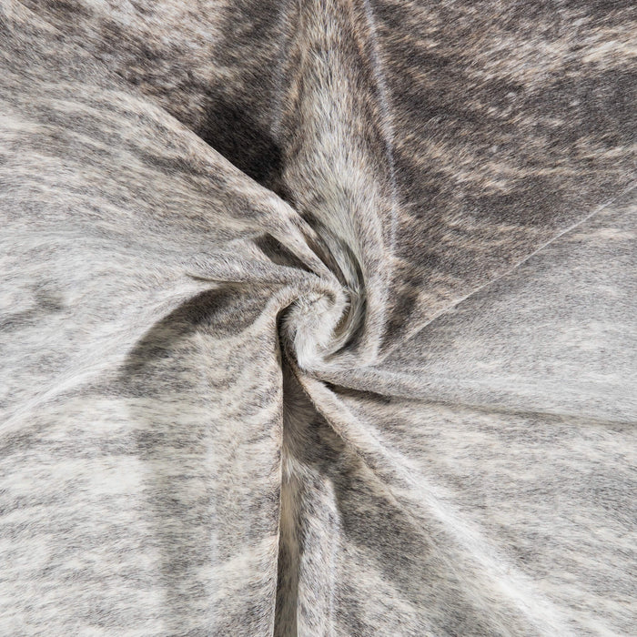Brazilian Light Grey Brindle Cowhide Rug Size 7'6" L x 7'0" W 7447
