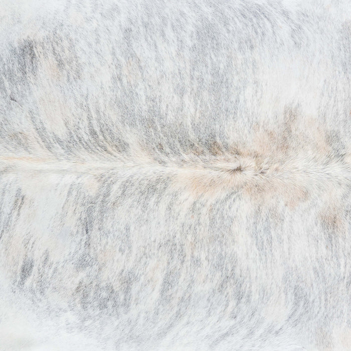 Brazilian Light Grey Brindle Cowhide Rug Size 7'6" L x 6'11" W 7449