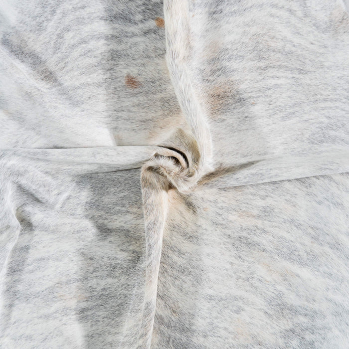 Brazilian Light Grey Brindle Cowhide Rug Size 7'6" L x 6'11" W 7449