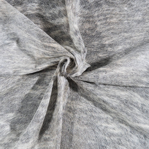 Brazilian Light Grey Brindle Cowhide Rug Size 7'3" L x 6'9" W 7450