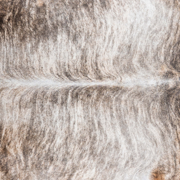 Brazilian Light Grey Brindle Cowhide Rug Size 7'11" L x 7'2" W 7457