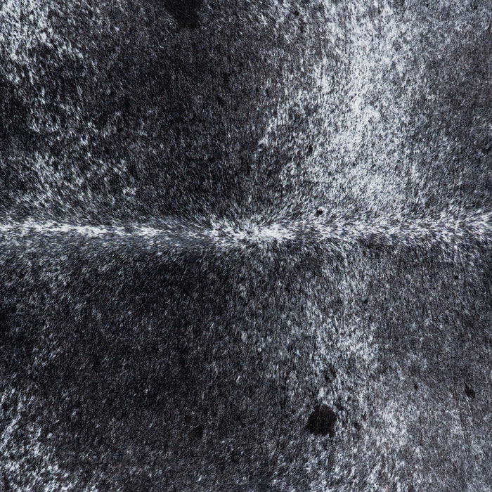 Brazilian Black Salt and Pepper Cowhide Rug Size 7'6" L x 6'7" W 7488
